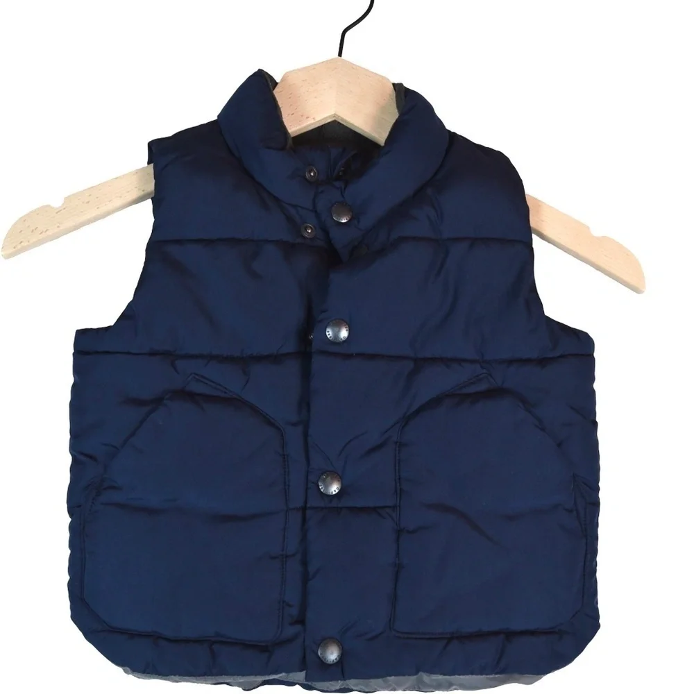Baby Gap 2T Toddler Navy Puffer Vest Warmest Indigo Quilted Outerwear